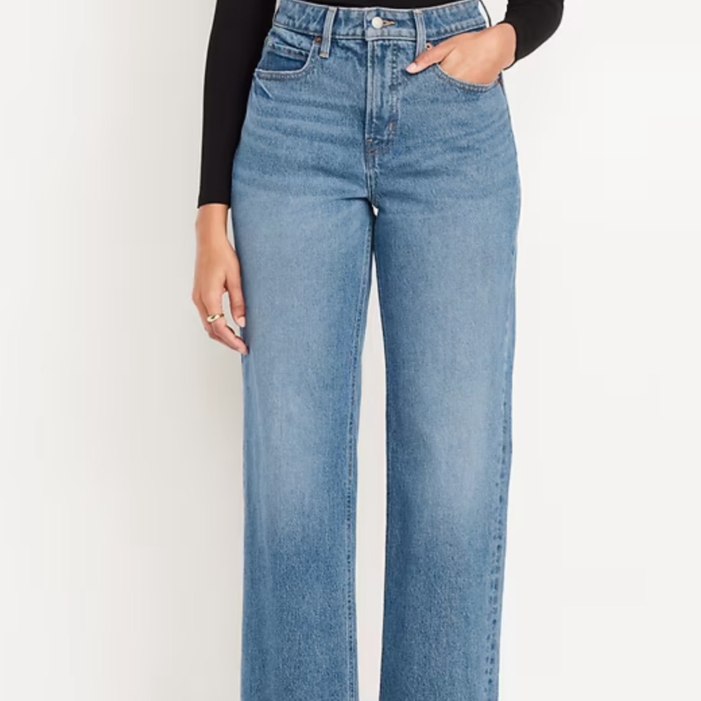 Old Navy Blue Flare Wide Leg Jeans